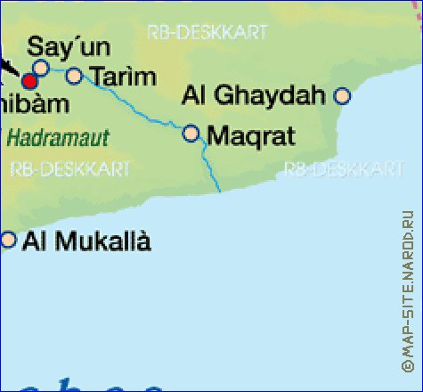 carte de Yemen en allemand