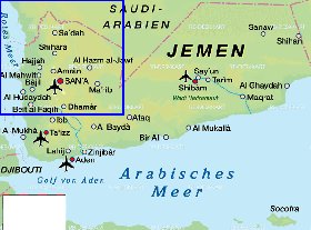 mapa de Iemen em alemao