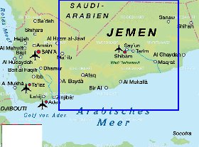 carte de Yemen en allemand