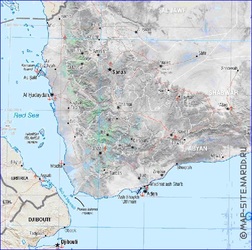 carte de Yemen