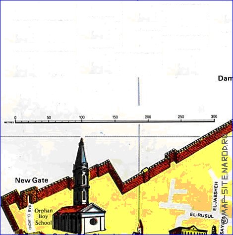 carte de Jerusalem en anglais