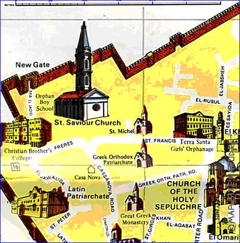 mapa de Jerusalem em ingles