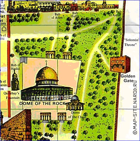 mapa de Jerusalem em ingles