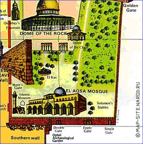 mapa de Jerusalem em ingles