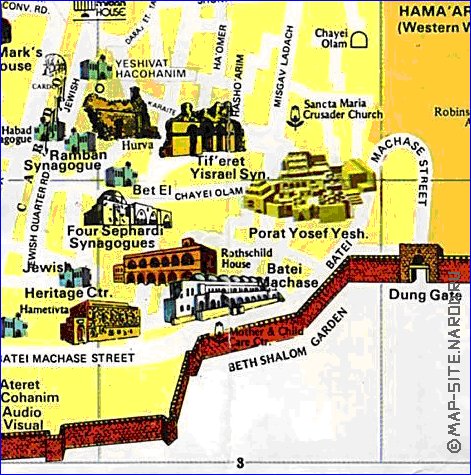 mapa de Jerusalem em ingles