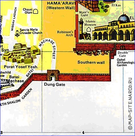 mapa de Jerusalem em ingles