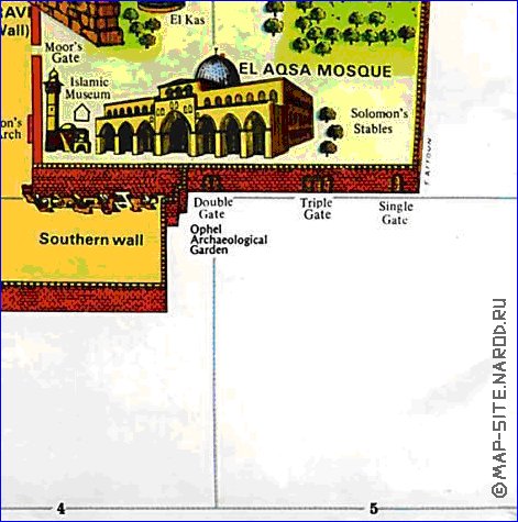 mapa de Jerusalem em ingles