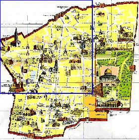 carte de Jerusalem en anglais