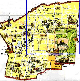 mapa de Jerusalem em ingles