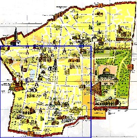 mapa de Jerusalem em ingles