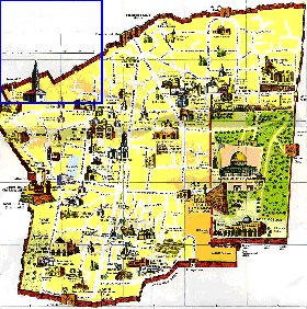 mapa de Jerusalem em ingles