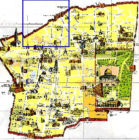 carte de Jerusalem en anglais