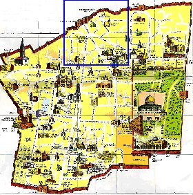 carte de Jerusalem en anglais