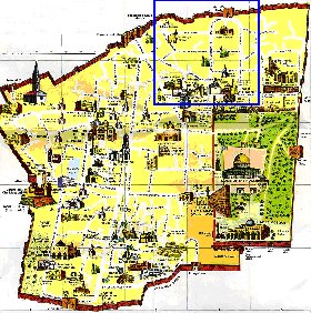 mapa de Jerusalem em ingles