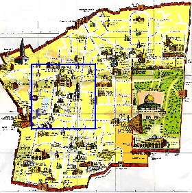 carte de Jerusalem en anglais