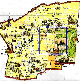 mapa de Jerusalem em ingles