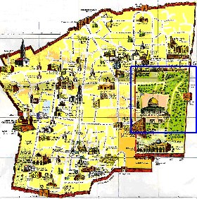 mapa de Jerusalem em ingles