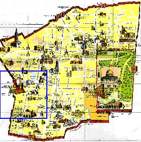 mapa de Jerusalem em ingles