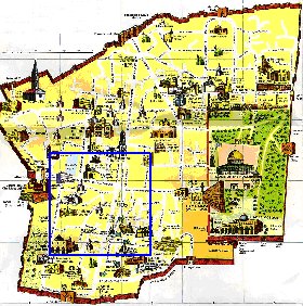 mapa de Jerusalem em ingles