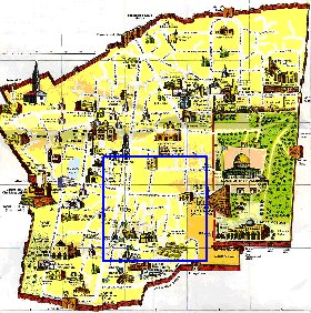 carte de Jerusalem en anglais