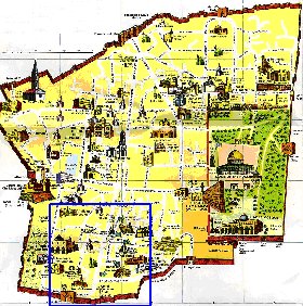 mapa de Jerusalem em ingles