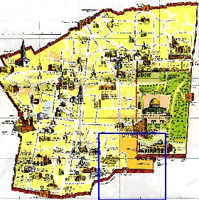 mapa de Jerusalem em ingles