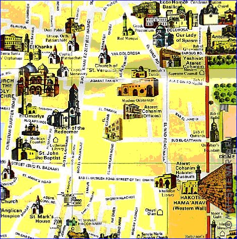 mapa de Jerusalem em ingles