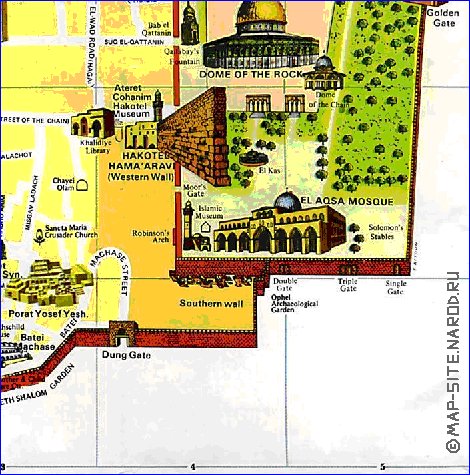 mapa de Jerusalem em ingles