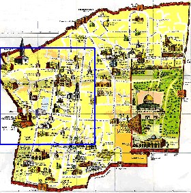 mapa de Jerusalem em ingles