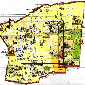 carte de Jerusalem en anglais