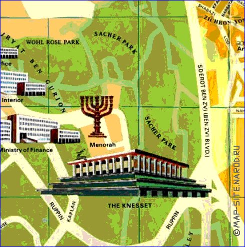 carte de Jerusalem