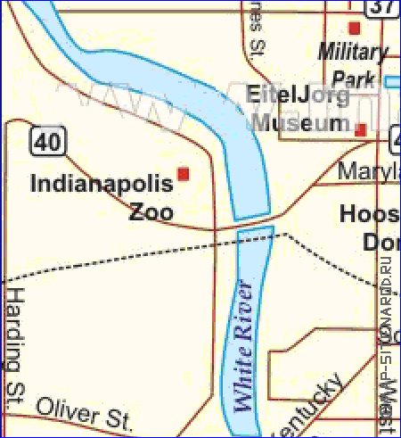 mapa de Indianapolis