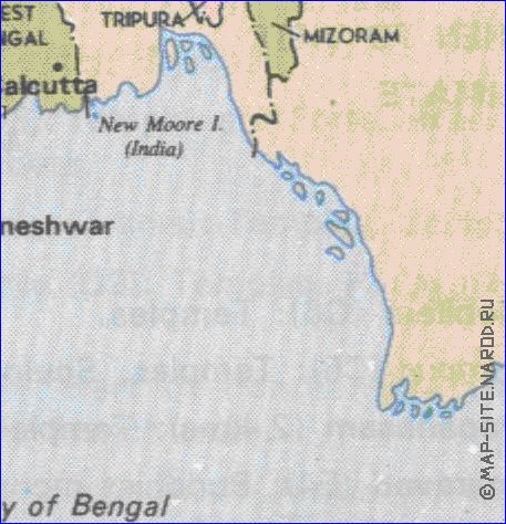 Administrativa mapa de India em ingles