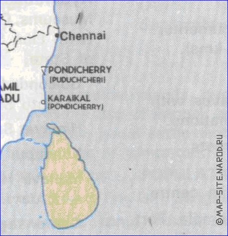 Administrativa mapa de India em ingles