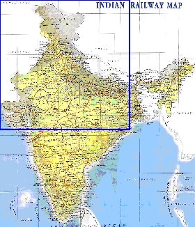 mapa de India em ingles