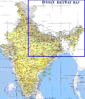 mapa de India em ingles