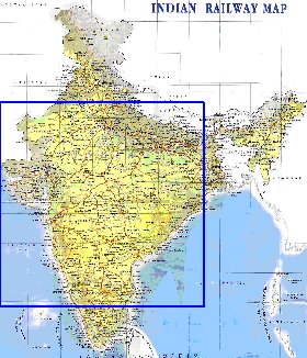 carte de Inde en anglais