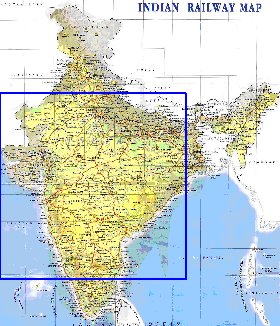 mapa de India em ingles