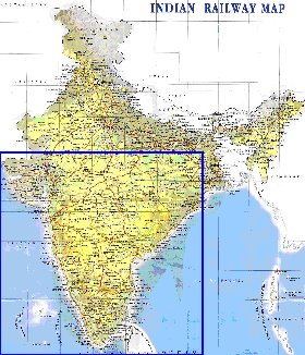 mapa de India em ingles