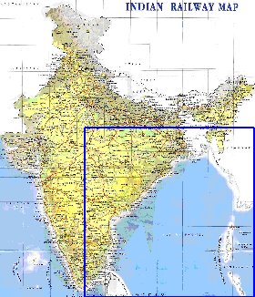 mapa de India em ingles