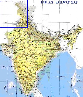 mapa de India em ingles