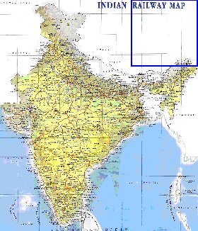 mapa de India em ingles