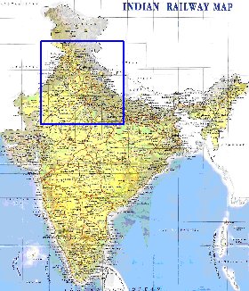 mapa de India em ingles