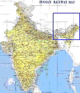 mapa de India em ingles