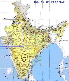 mapa de India em ingles