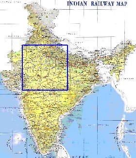 mapa de India em ingles