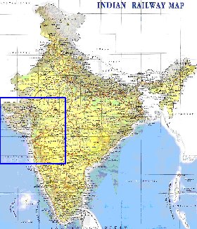 mapa de India em ingles