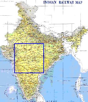 mapa de India em ingles