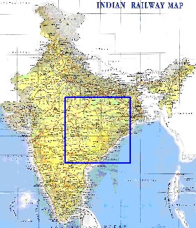 mapa de India em ingles