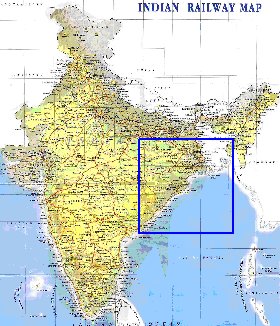 mapa de India em ingles